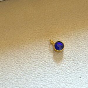 14K Gold Plated Pendants Original Blue Sapphire